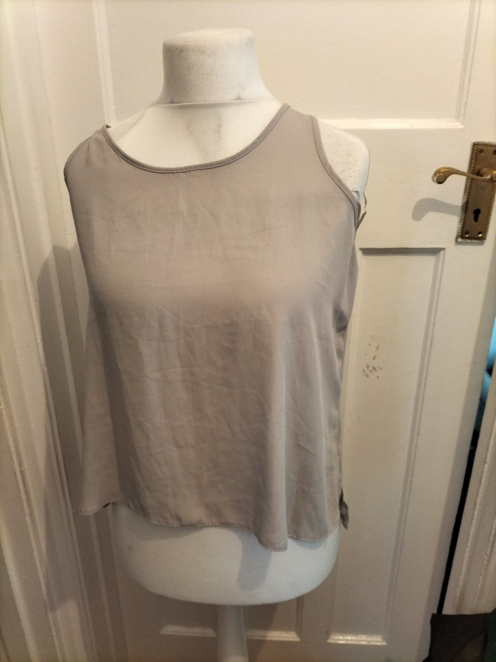 Ladies Atmosphere Size 14 Grey Scoop Sleeveless Blouse