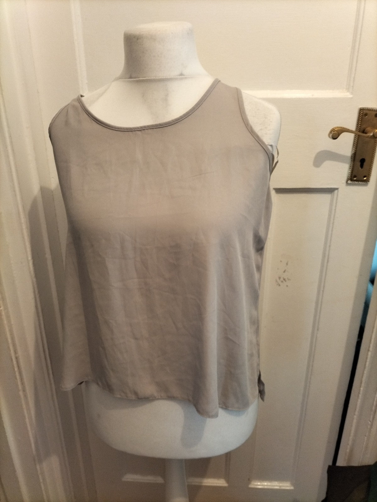 Ladies Atmosphere Size 14 Grey Scoop Sleeveless Blouse