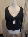 Brand New Ladies Size M/L Black V Neck Jumper