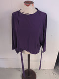 Primark 14 Purple Long Sleeve Front Tie Blouse