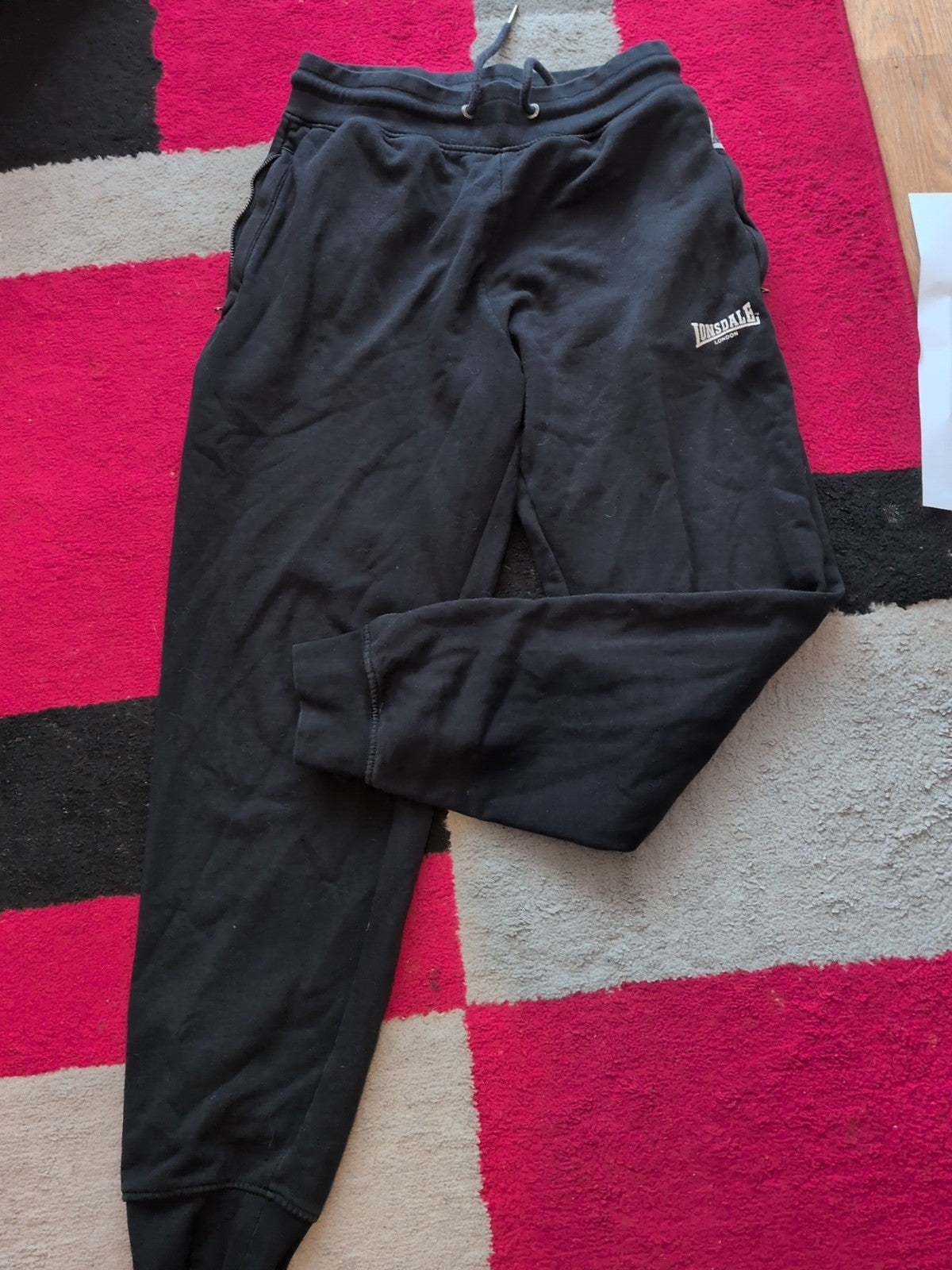 Ladies Lonsdale Size Small Black Joggers