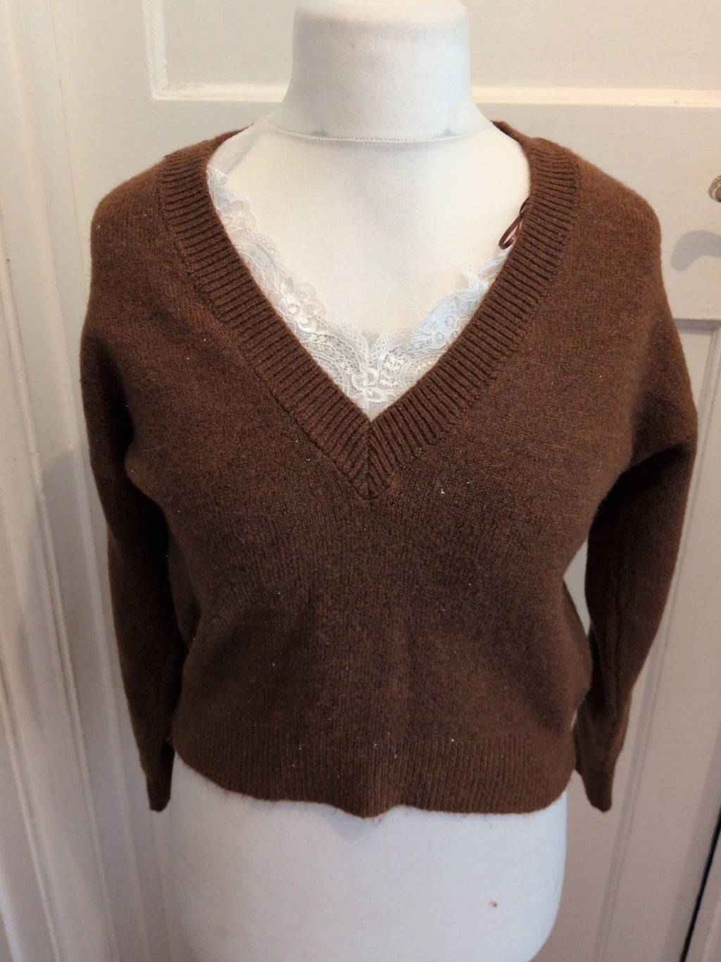 River Island Small Brown Pullover Jumper Ladies