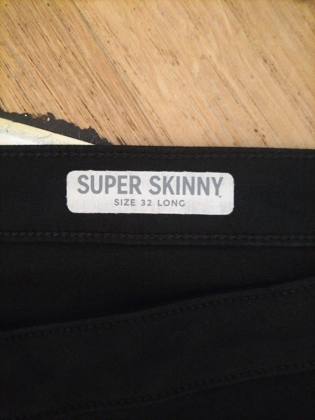 Ladies Marks And Spencer Size 32 Long Super Skinny Black Jegging