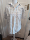Cedarwood State 15.5 Blue And White Check Short Sleeve Shirt