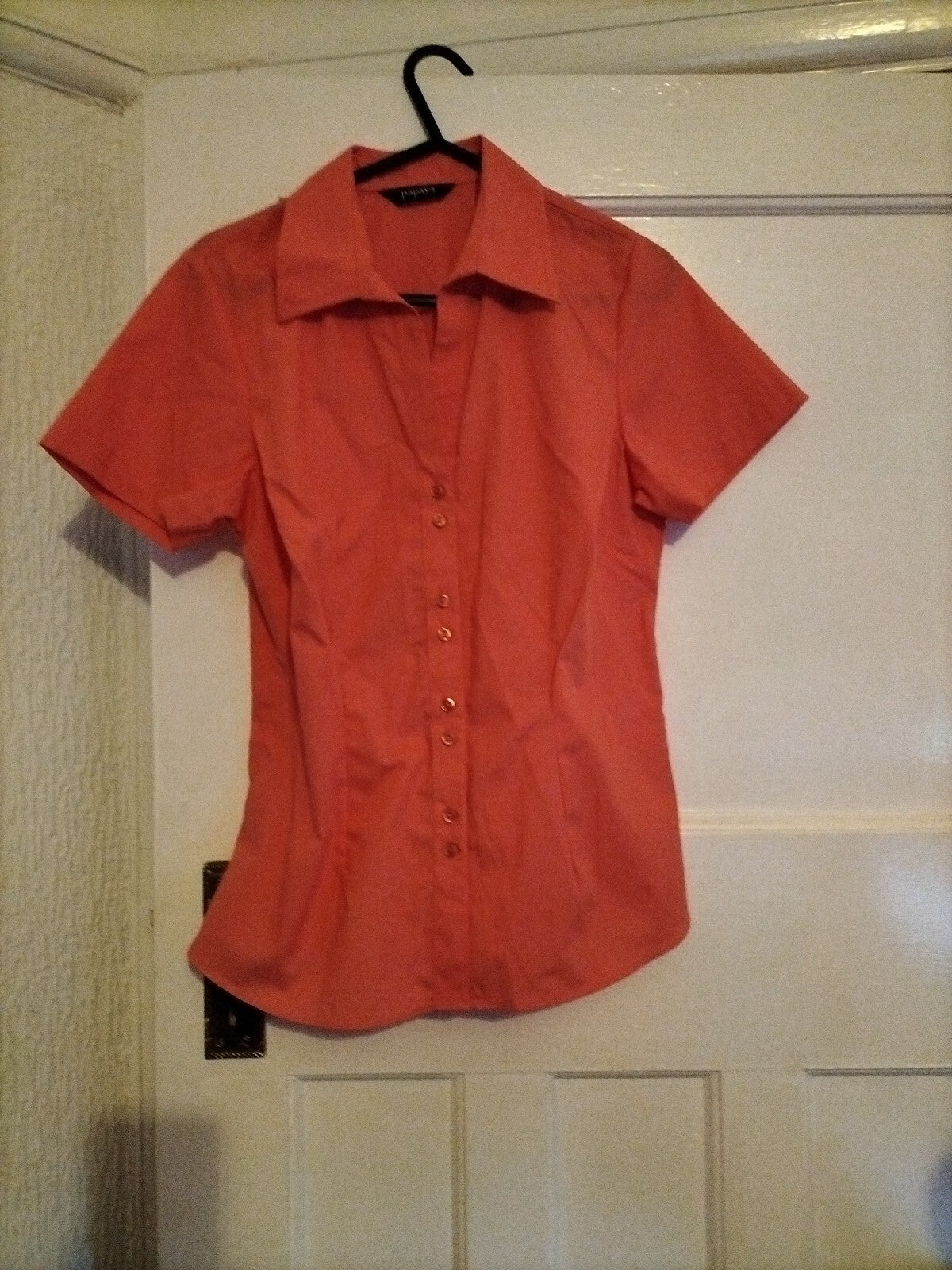 Ladies Papaya Size 10 Pink Short Sleeved Buttoned Blouse