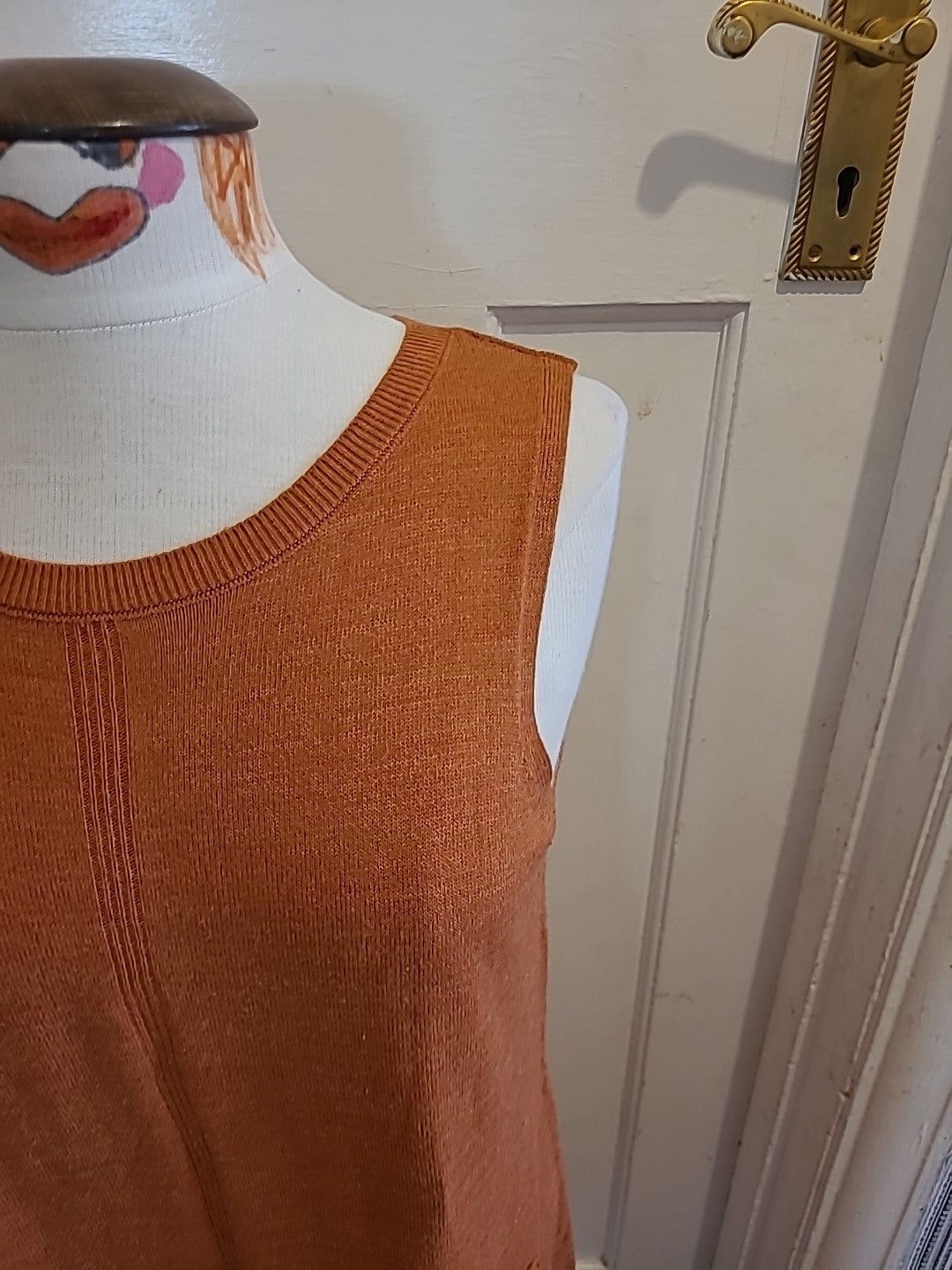 Ladies Tu Size 12 Orange Sleeveless Dress