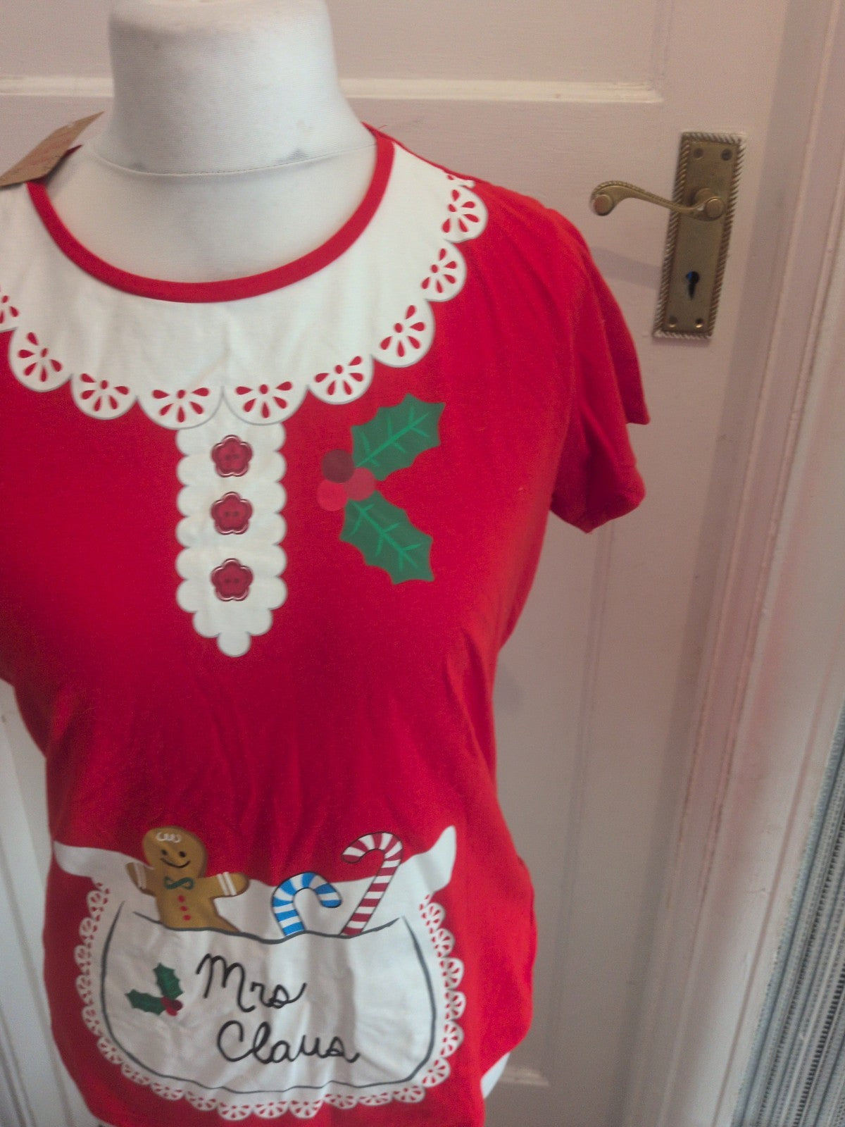 Brand New George 12-14 Red Christmas Pyjama Top
