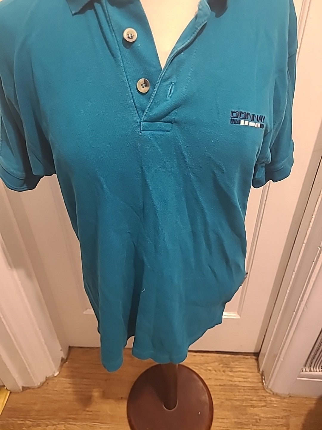 Mens Donnay Size XS Teal Short Sleeved Polo