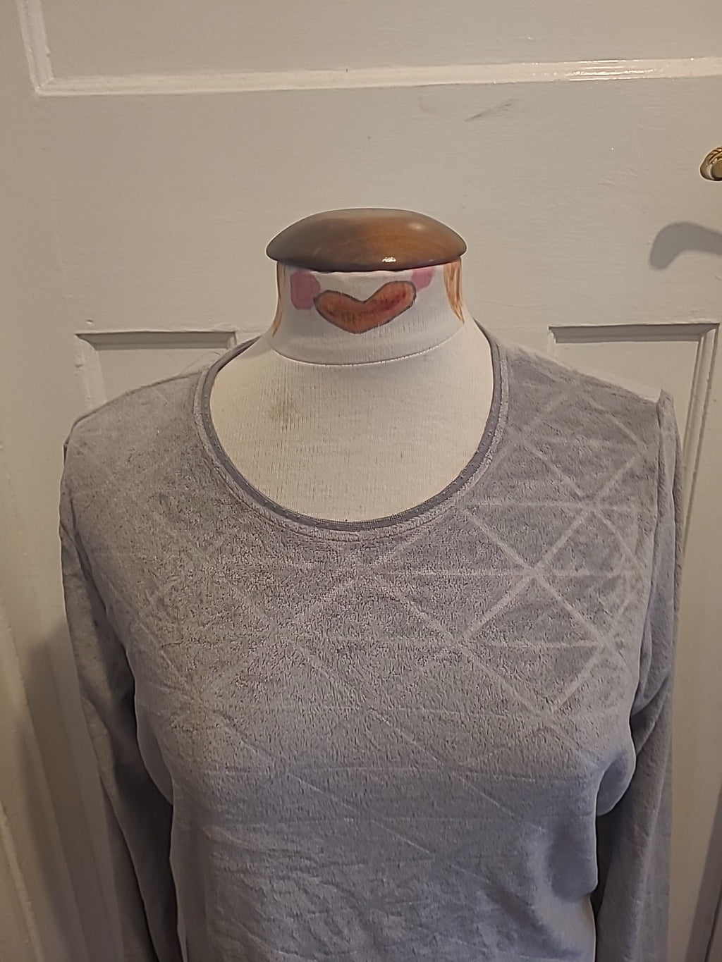 Ladies Primark Size 10-12 Grey Warm Pullover Night Top