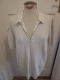 Mens George Size XL White Cotton Rich Short Sleeved Polo/Jumper