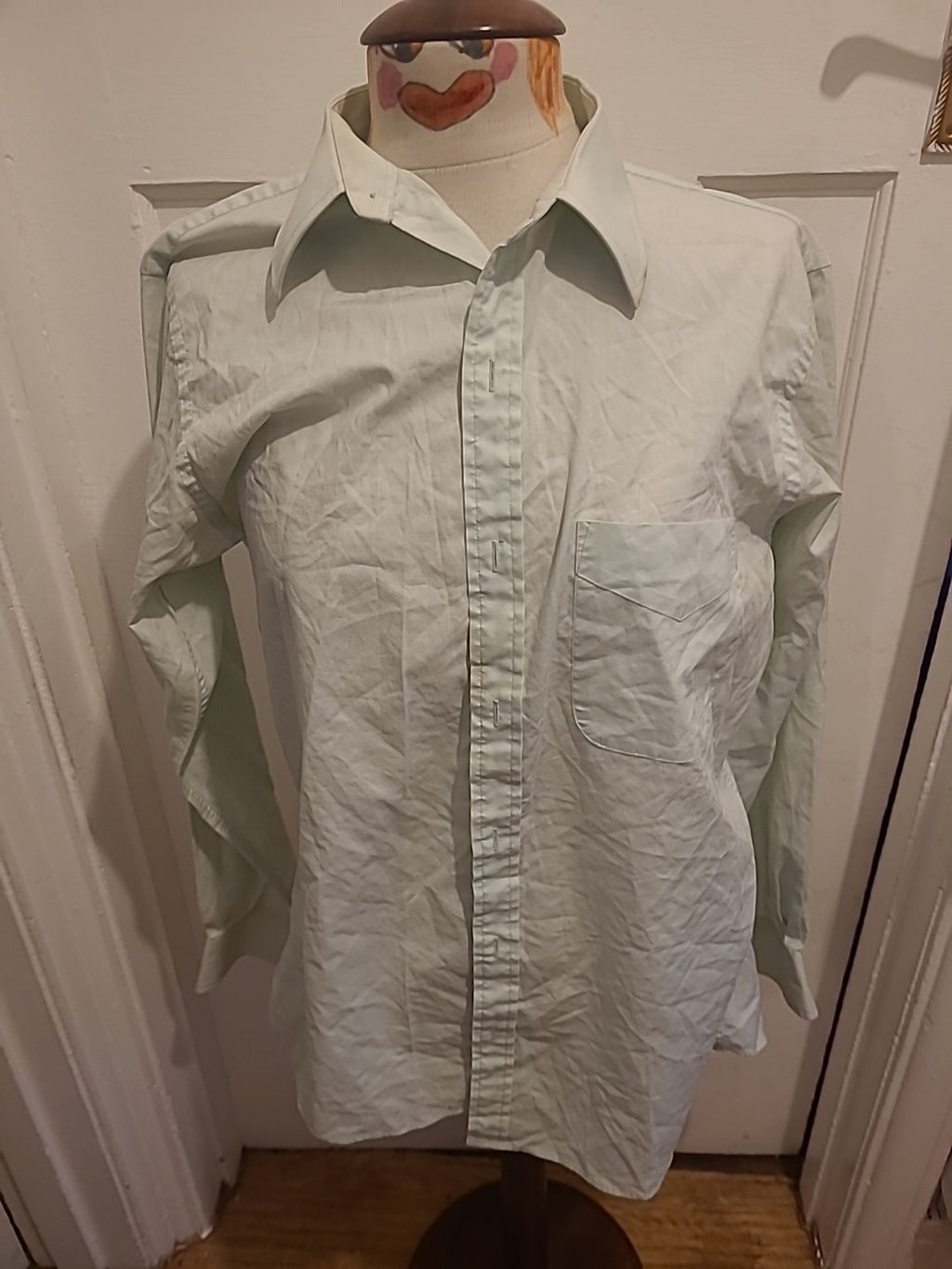 Mens Eddy Taylor Size 15.5 Collar Pale Lime Formal Shirt