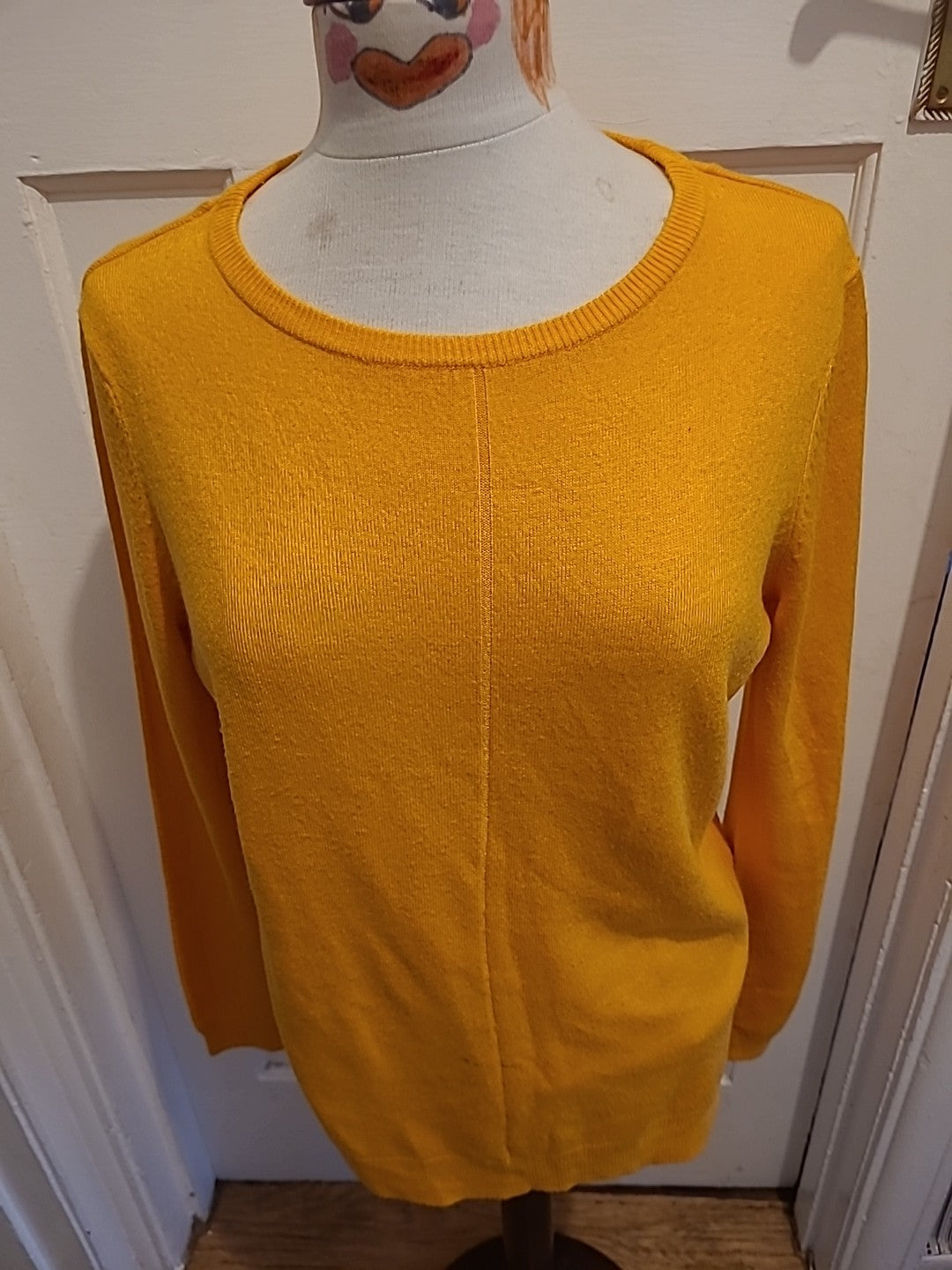 Ladies F&F Size 12 Yellow Long Sleeve Jumper