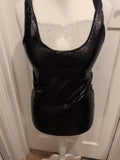 Primark 14 Black Full Sequin Front Sleevless Blouse