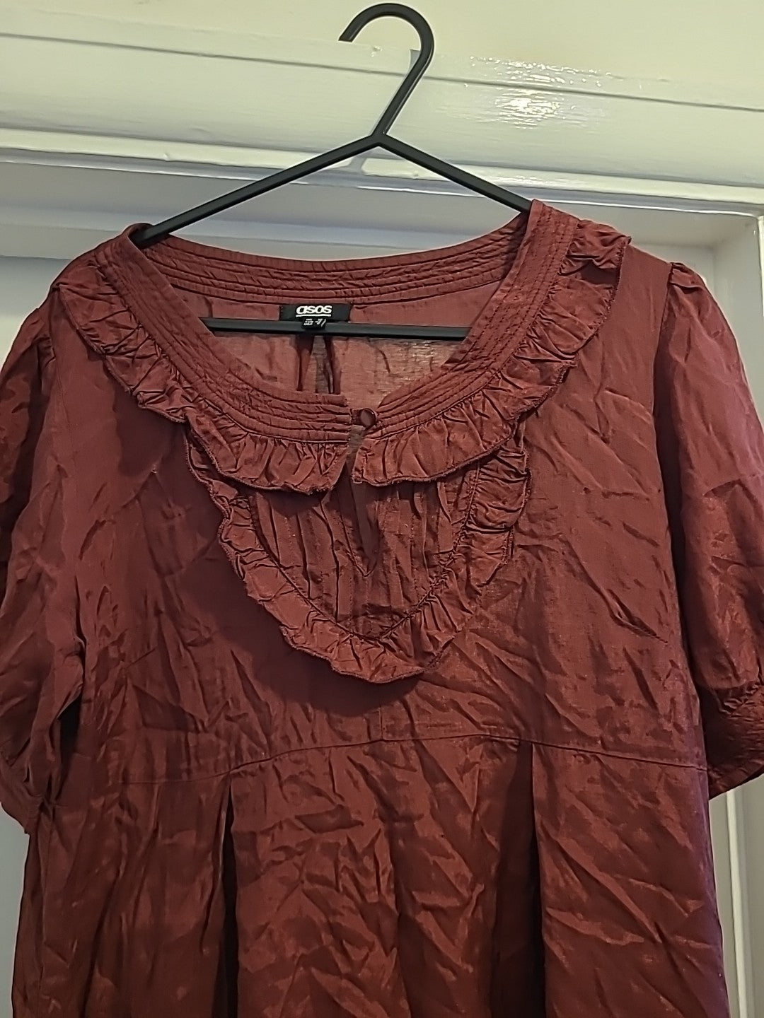 Ladies Asos Size 12 Purple Short Sleeved Dress