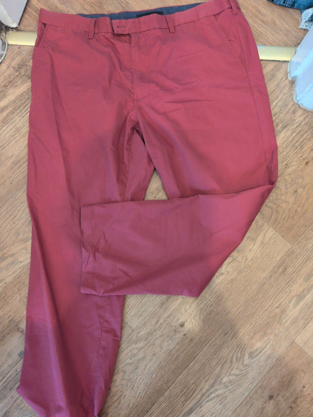 Marks And Spencer 42W 29L Dark Pink Trousers Chino