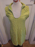 Ladies Size Medium Bright Green Sleeveless Tunic Dress