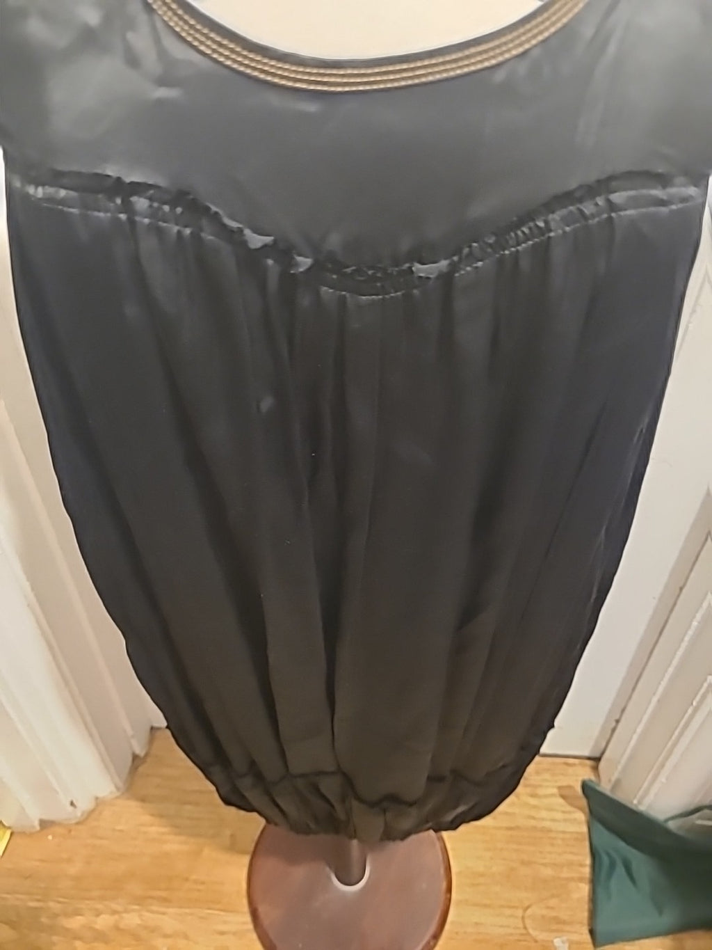 Ladies Gregory Brown Size 16 Black Sleeveless Elasticated Hem Dress