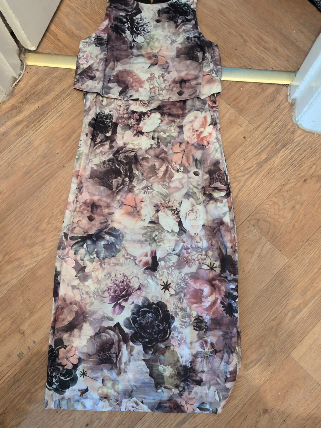 ASOS 12 Multicoloured Floral Sleeveless Dress