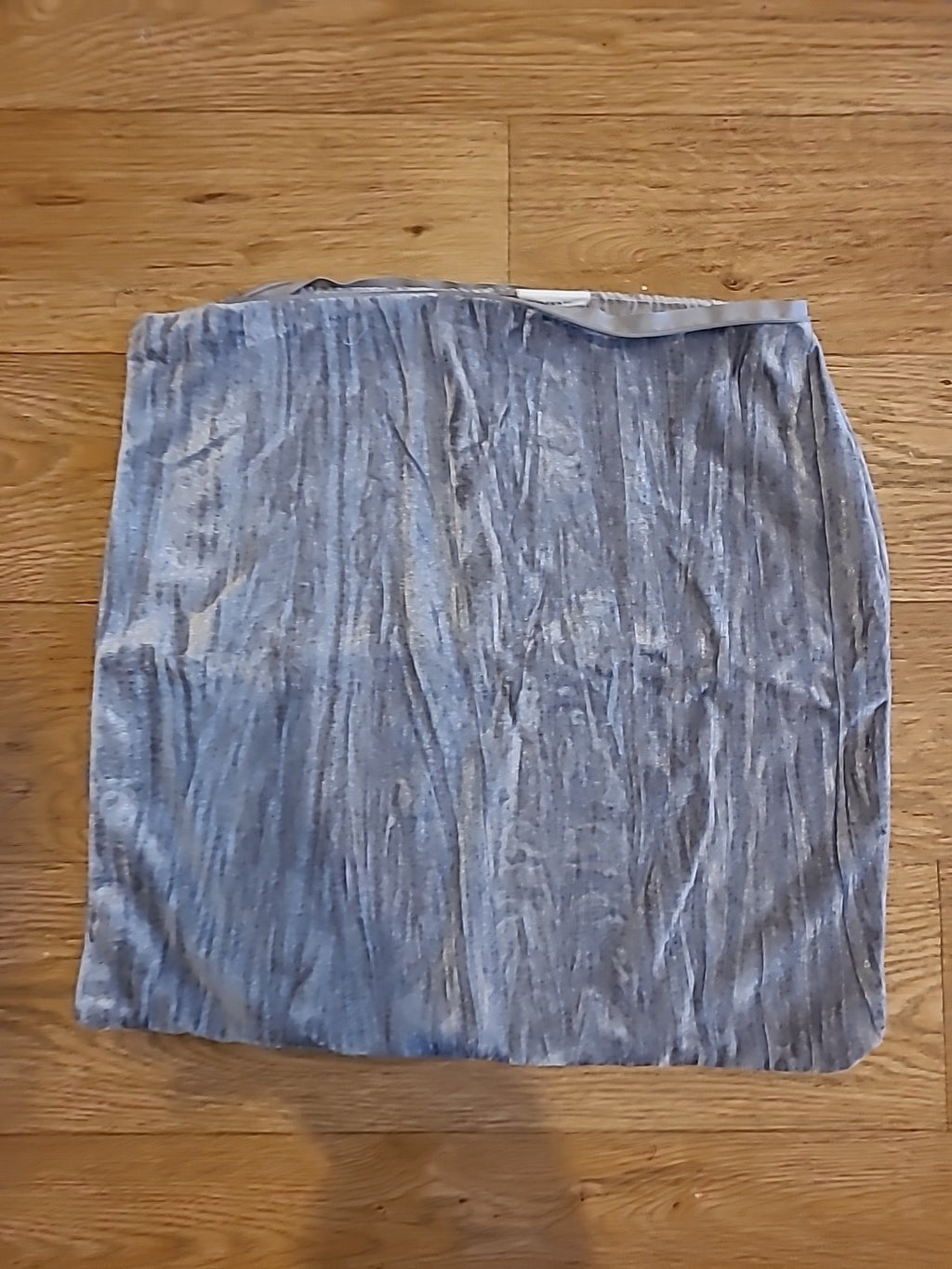 Silver Shimmery Zipped Cushion Cover