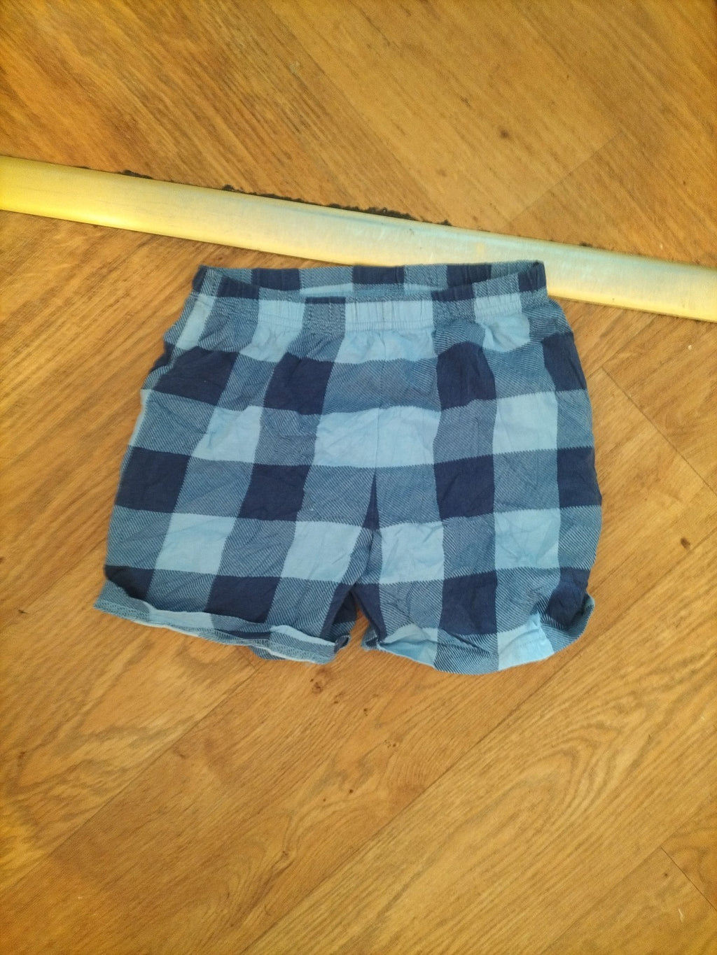 George 6-7 Blue Check Pyjama Shorts