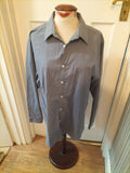 Mens Primark Size 17" Grey Long Sleeved Slim Fit Shirt
