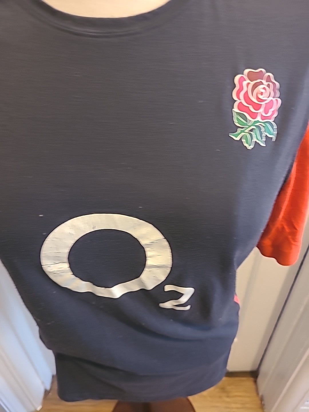 Mens Canterbury Medium Rugby Tshirt(very Worn Condition)