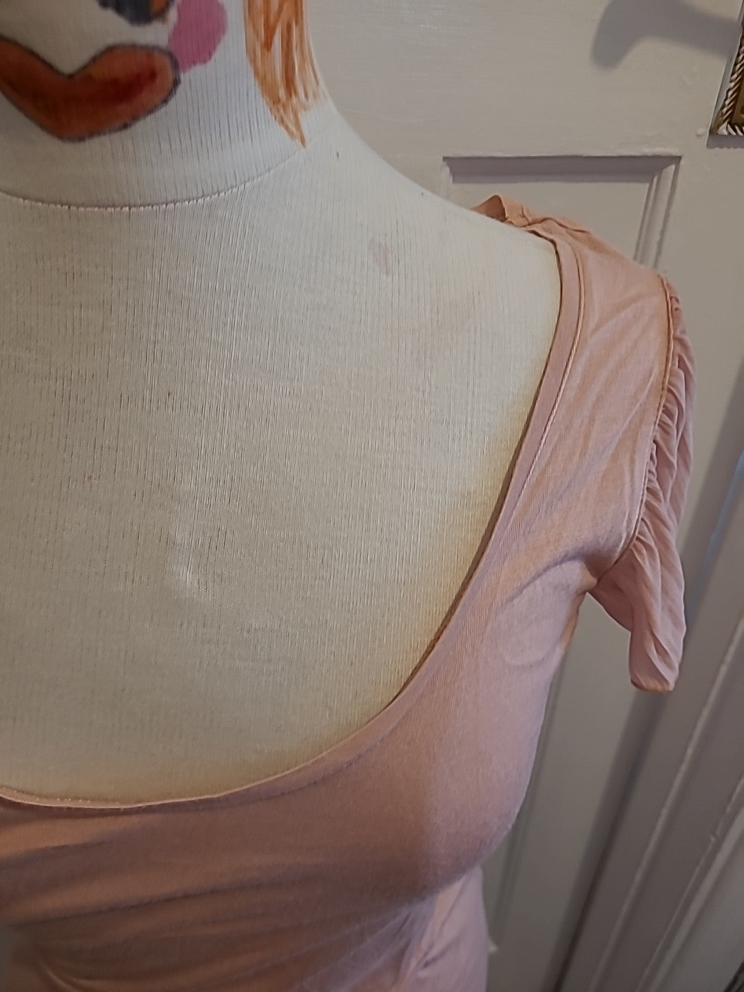 Ladies H&M Medium Pale Pink Short Sleeved Blouse