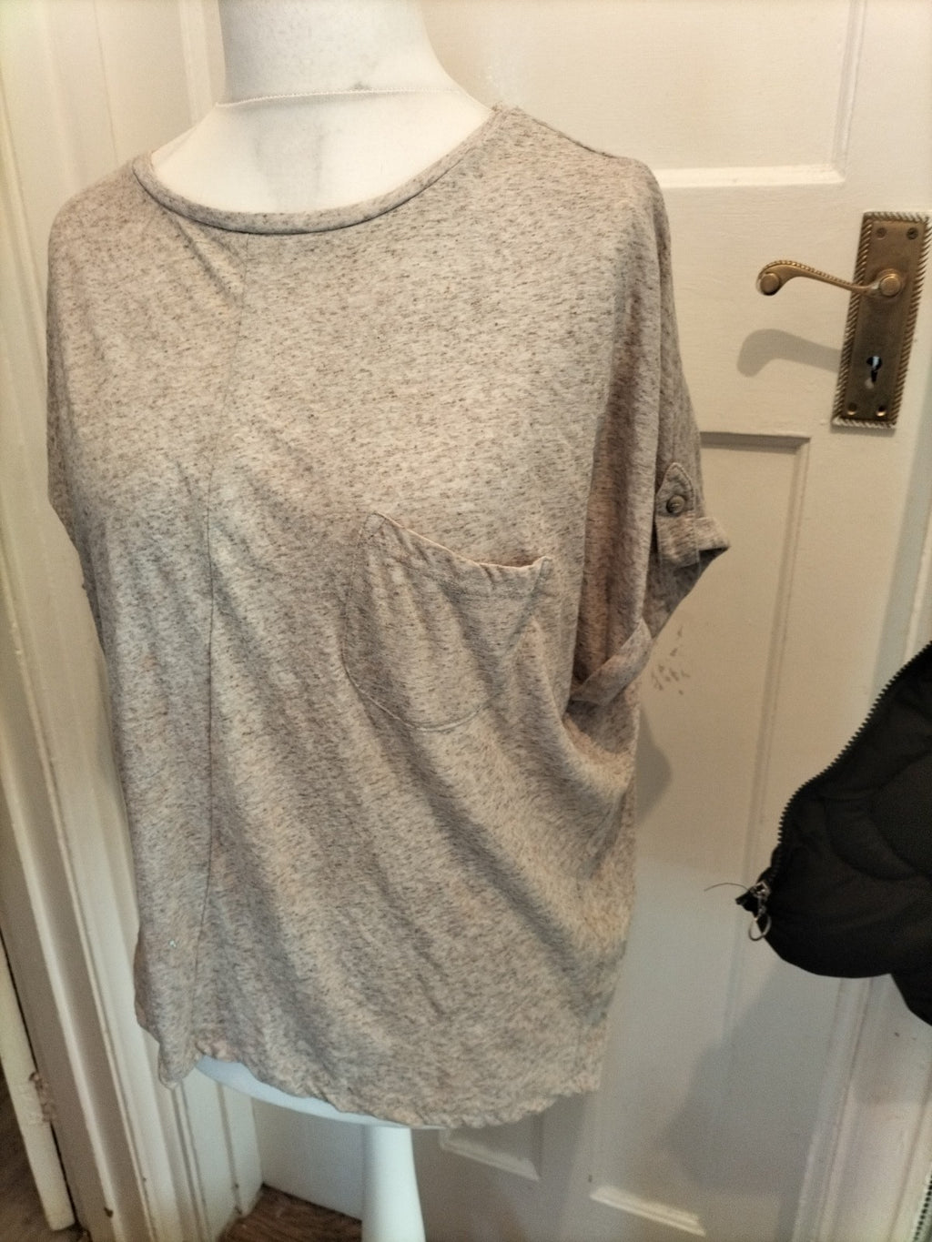 Ladies Pep&Co Size M Pale Mink Fleck Short Sleeved Blouse