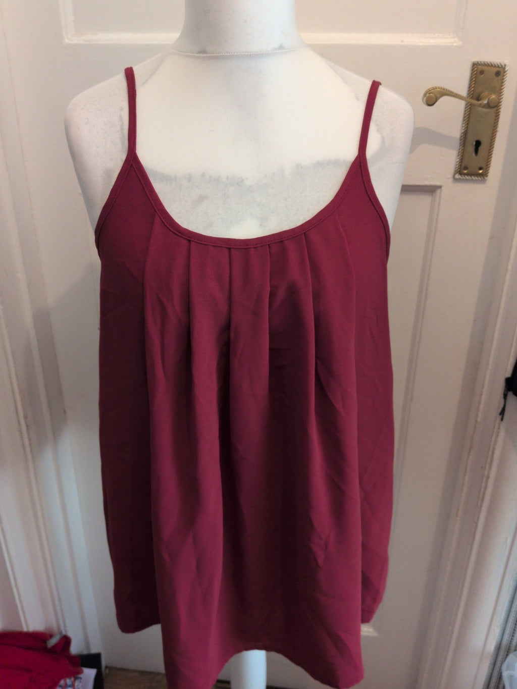 Shein XL Burgundy Sleeveless Blouse