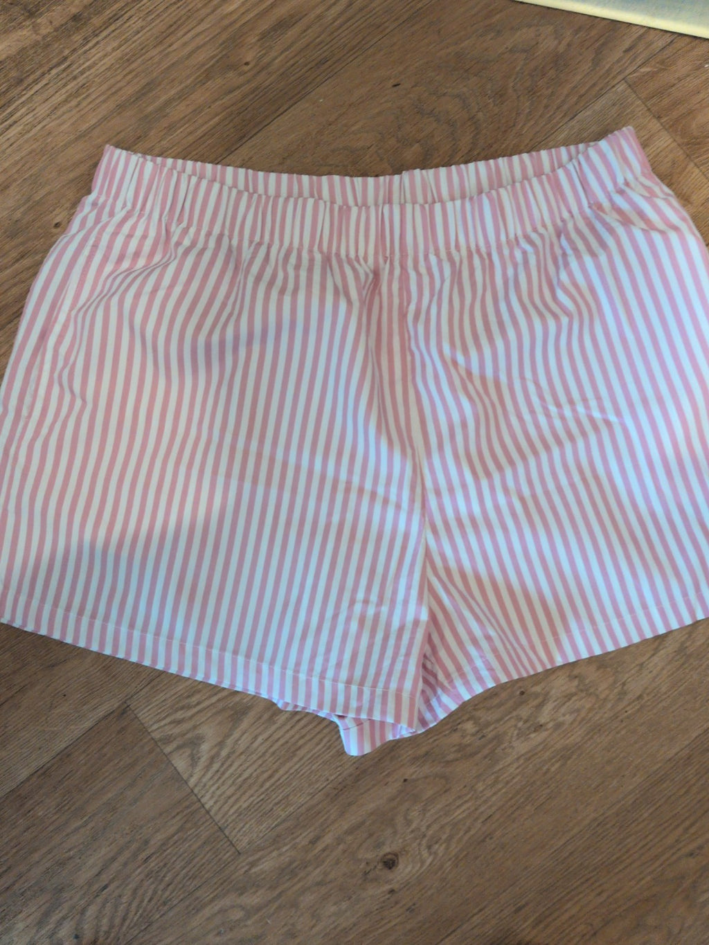 2XL Pink Stripe Elasticated Pyjama Shorts