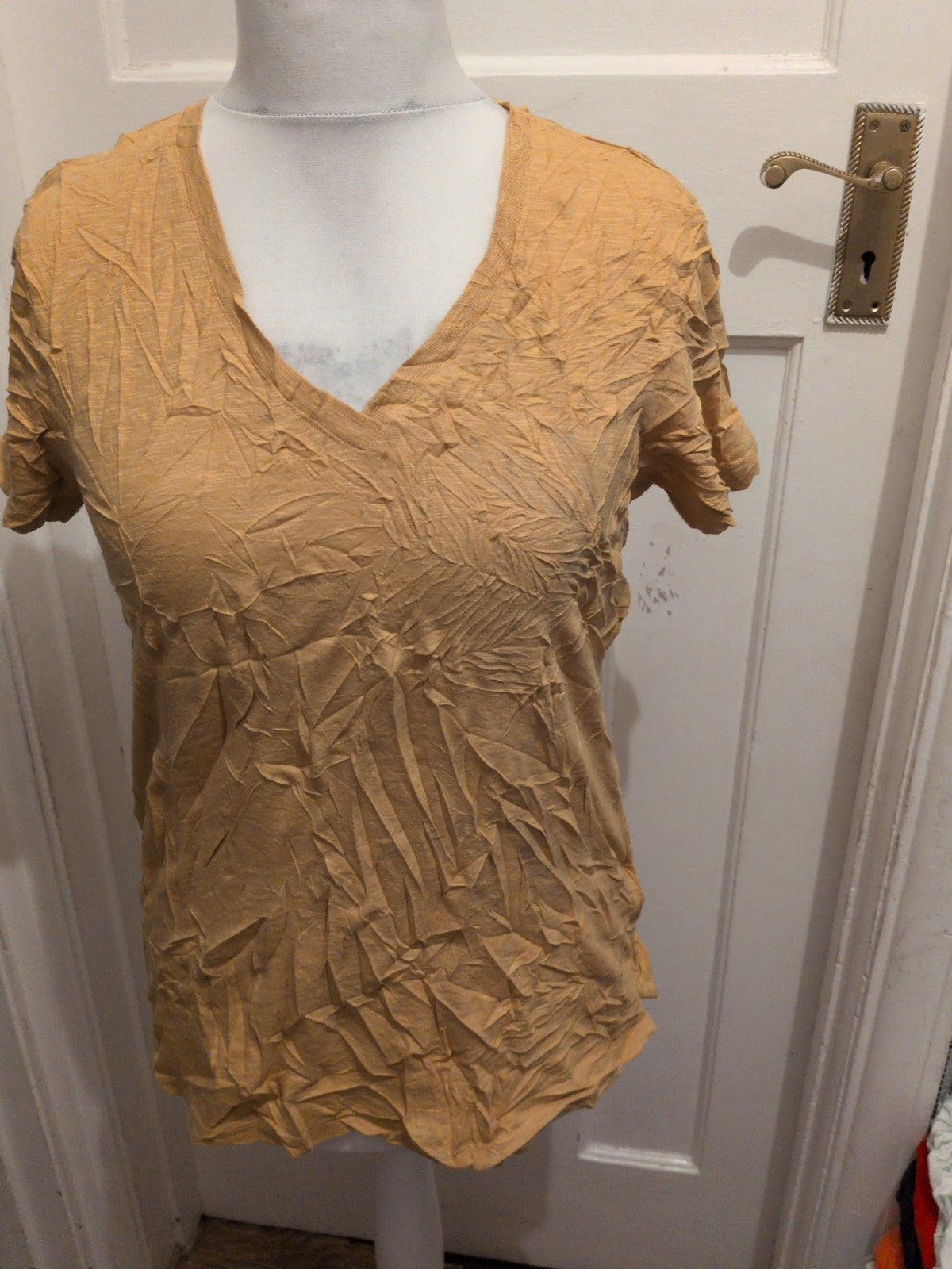 Marks And Spencer 12 Pale Mustard Short Sleeve T-shirt
