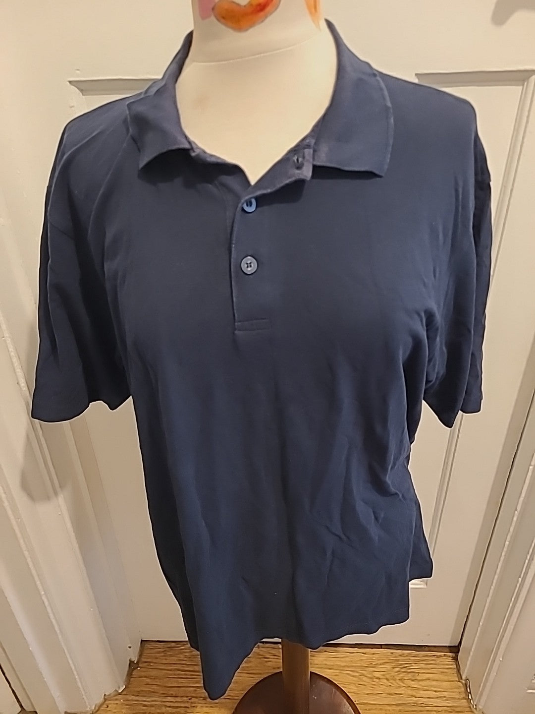 Mwns Blue Harbour Size Large Dark Navy Short Sleeved Polo