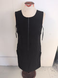 M&S Woman 12 Black Lined Sleeveless Midi Dress