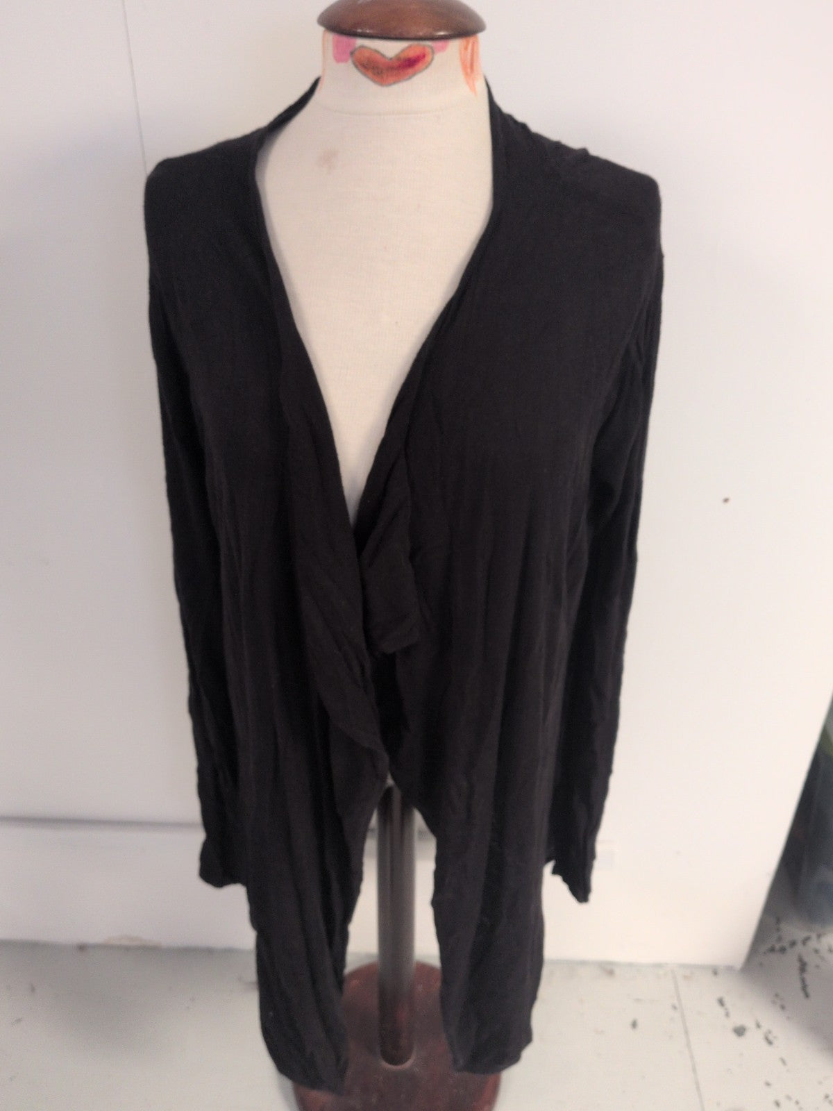 Long Tall Sally Small Black Long Sleeve Open Cardigan