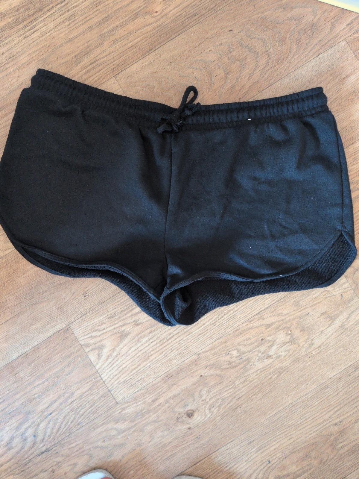 Primark Large Black Elasticated Sweat Hot Pants