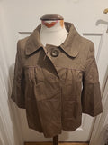 Ladies George Size 12 Brown Lined Buttoned Blazer