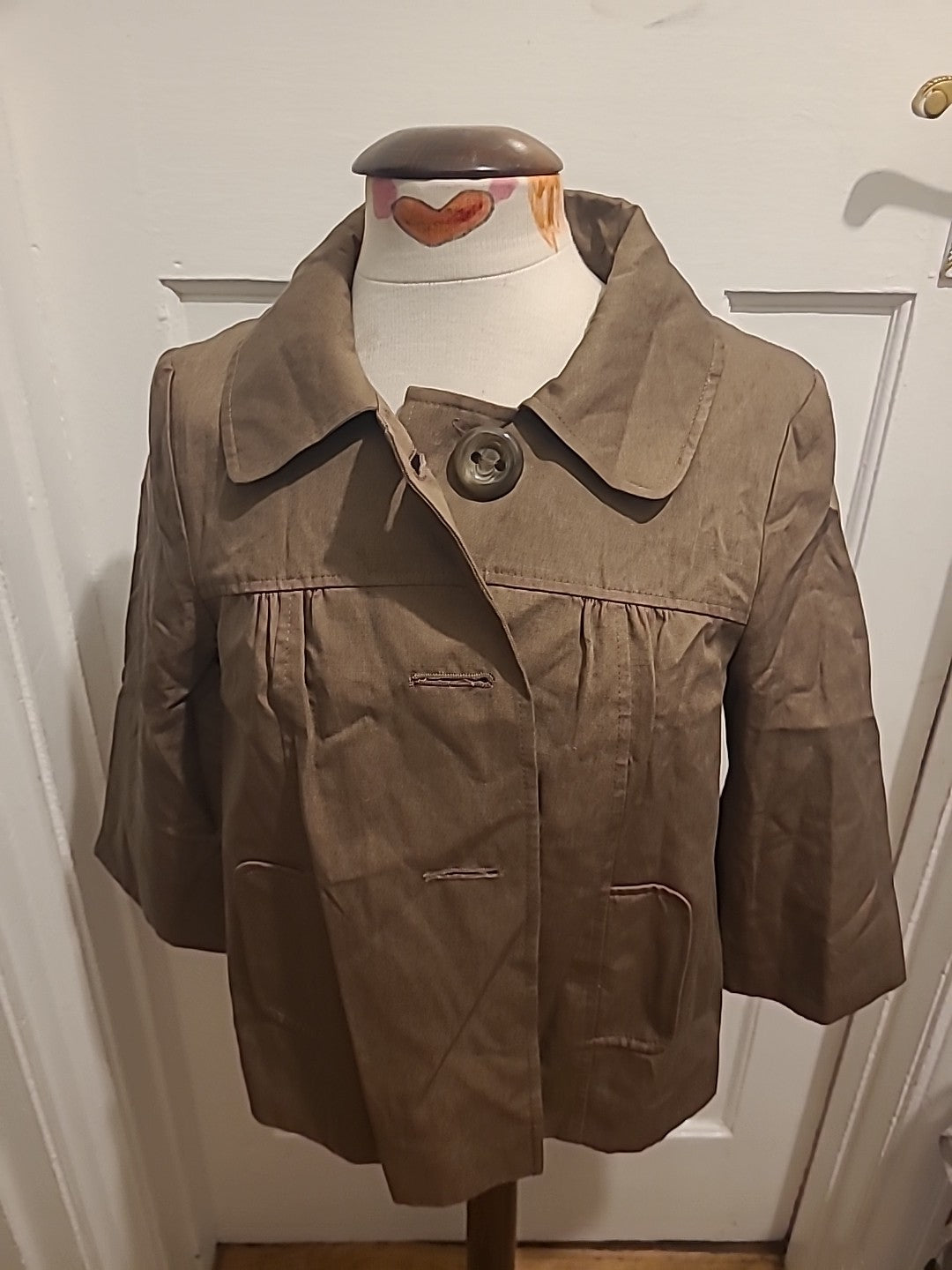 Ladies George Size 12 Brown Lined Buttoned Blazer