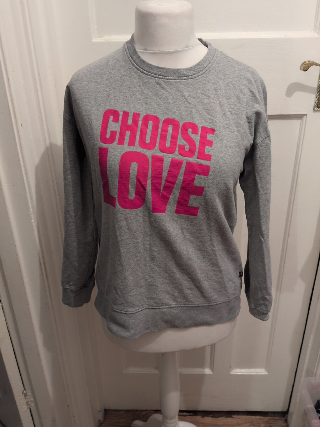 Small Grey Choose Love Pullover Jumper