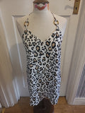 Ladies New Look Size Medium Leopard Print Sleeveless Tshirt