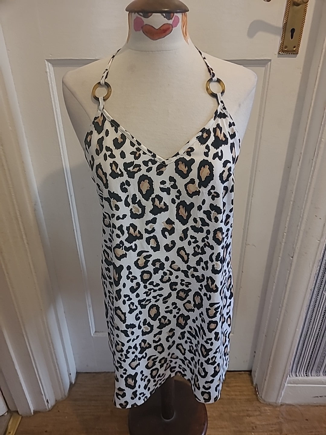 Ladies New Look Size Medium Leopard Print Sleeveless Tshirt