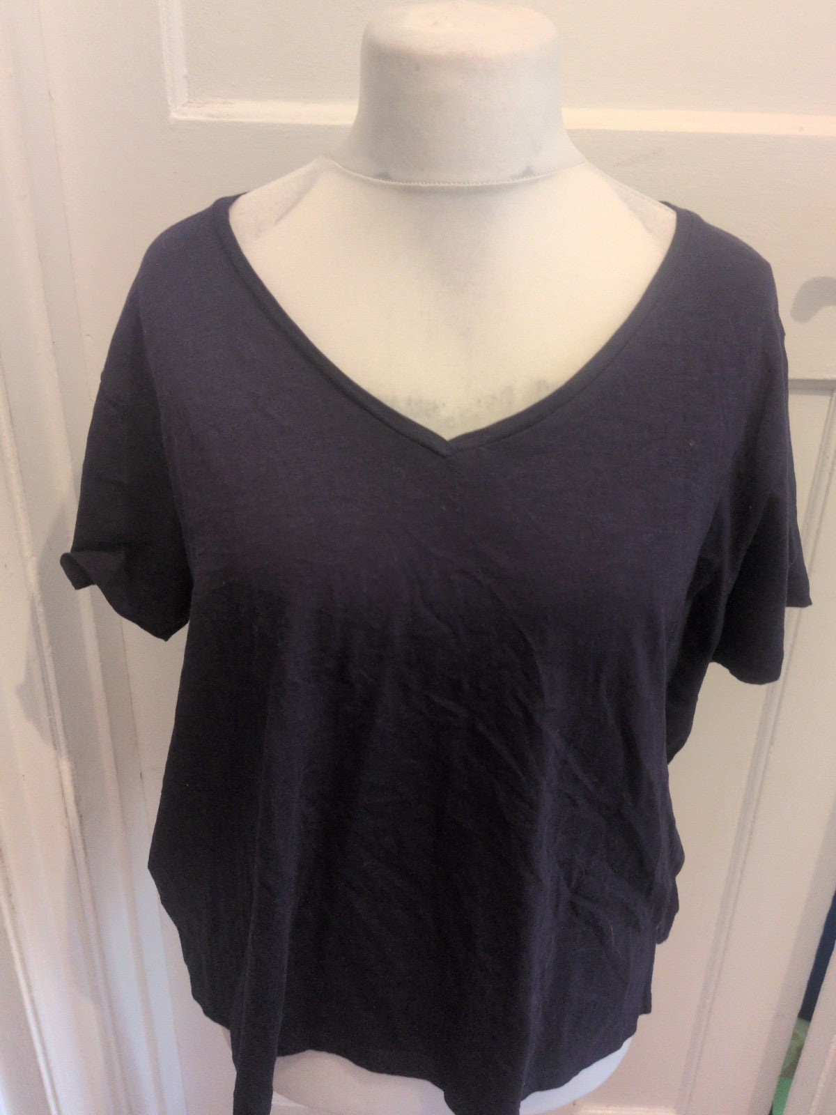 Peacocks 20 Navy V Neck Short Sleeve T-shirt