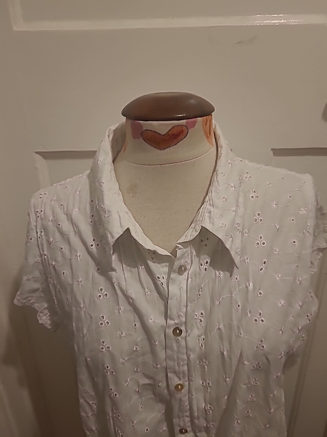 Ladies Bella Moda Size 20 White Short Sleeved Buttoned Blouse