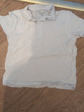 George 7-8 Years White Short Sleeve School Polo
