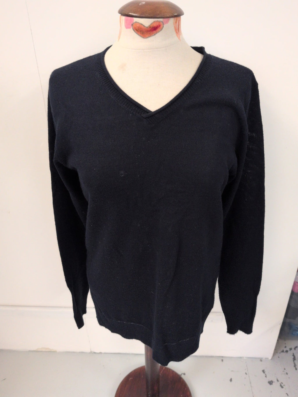 Industrialize Medium Navy V Neck Pullover Jumper