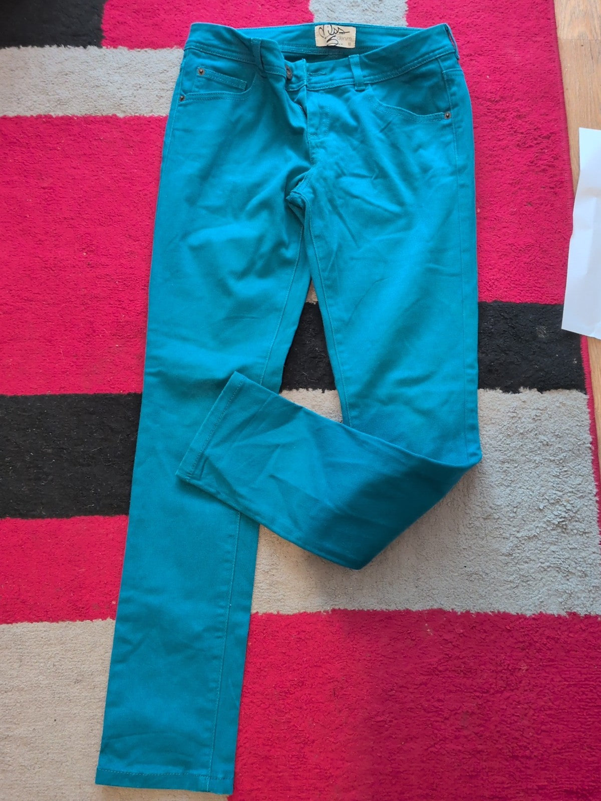Ladies Miss Denim Size 10 Teal Aqua Jeans