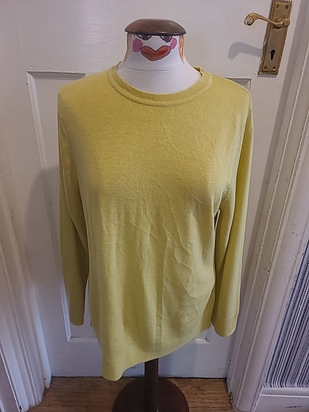 Ladies Bonmarche Size 18 Yellow Long Sleeved Pullover Jumper