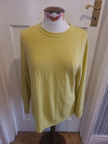 Ladies Bonmarche Size 18 Yellow Long Sleeved Pullover Jumper