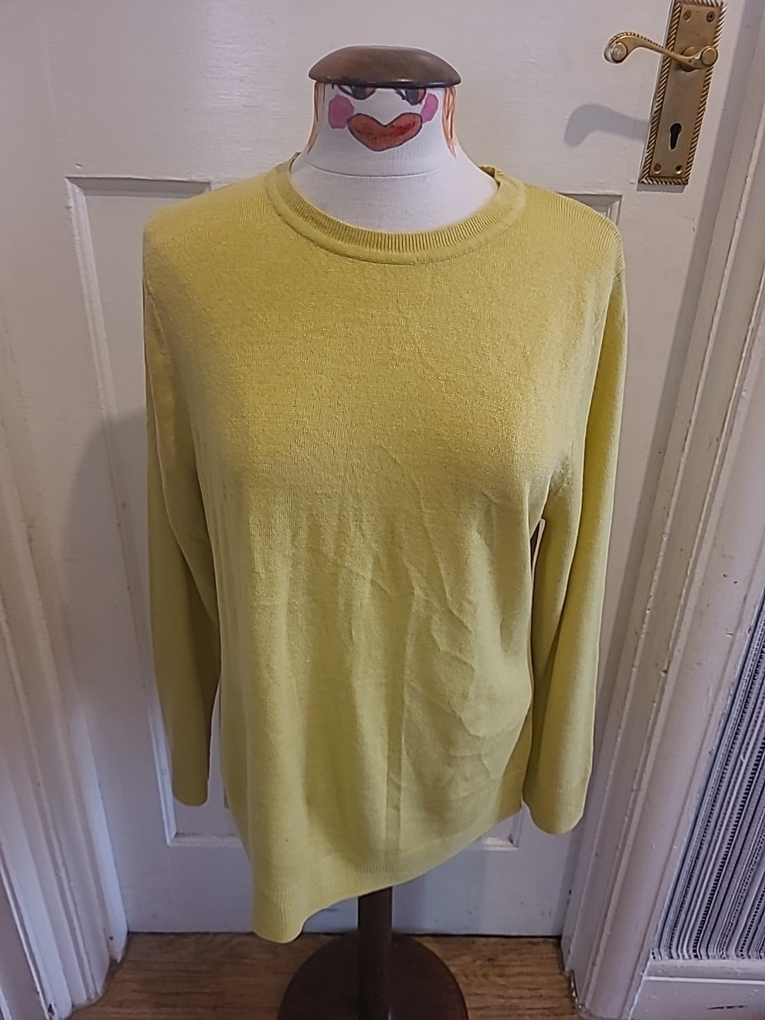 Ladies Bonmarche Size 18 Yellow Long Sleeved Pullover Jumper