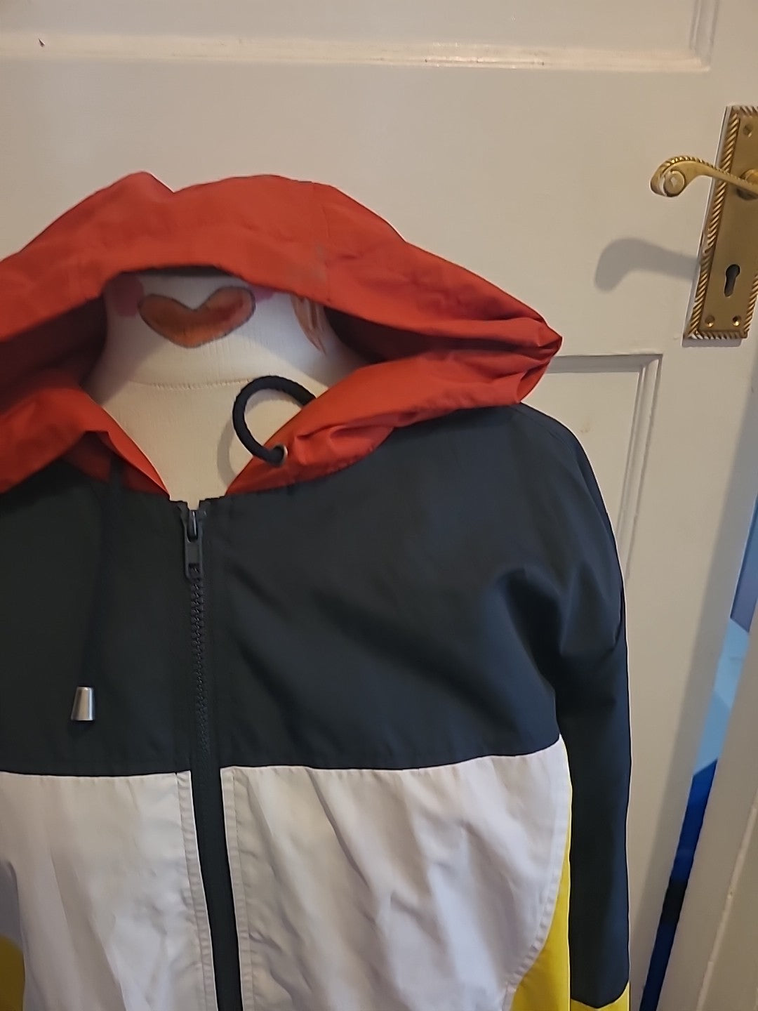 Ladies Topshop Size Small Multi Raincoat Zip Through