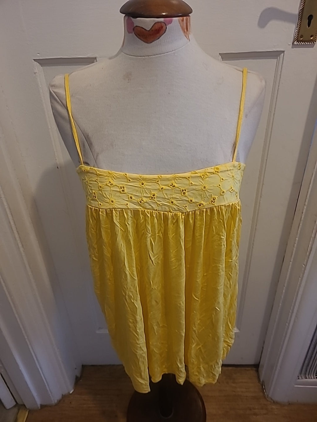 Brand New Ladies Primark Size 12 Yellow Sleeveless Cami Top